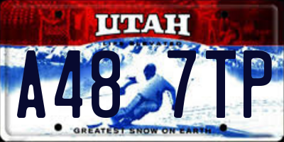 UT license plate A487TP