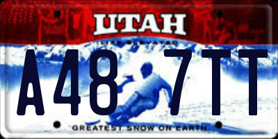 UT license plate A487TT