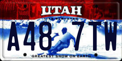 UT license plate A487TW