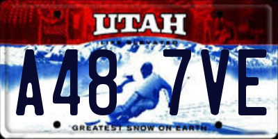 UT license plate A487VE