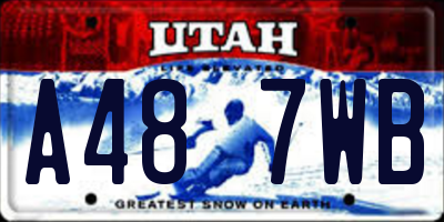 UT license plate A487WB