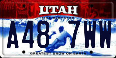 UT license plate A487WW