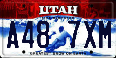 UT license plate A487XM