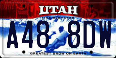 UT license plate A488DW