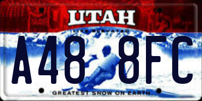 UT license plate A488FC