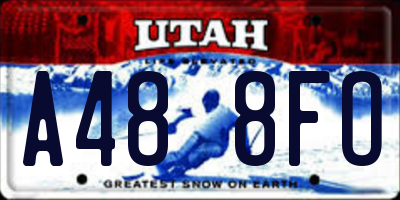 UT license plate A488FO