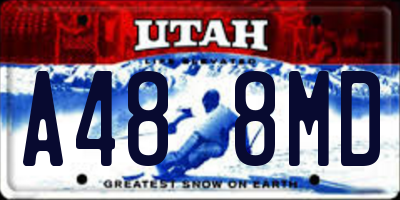 UT license plate A488MD