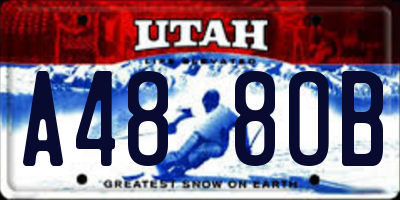 UT license plate A488OB