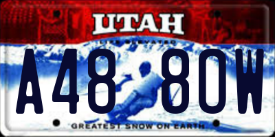 UT license plate A488OW