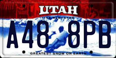 UT license plate A488PB