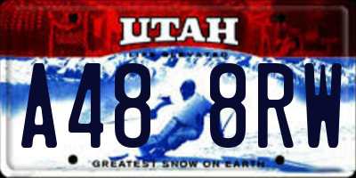 UT license plate A488RW