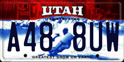 UT license plate A488UW