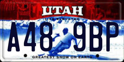 UT license plate A489BP