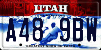 UT license plate A489BW
