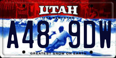 UT license plate A489DW