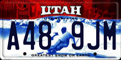 UT license plate A489JM