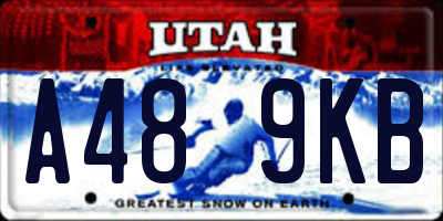 UT license plate A489KB