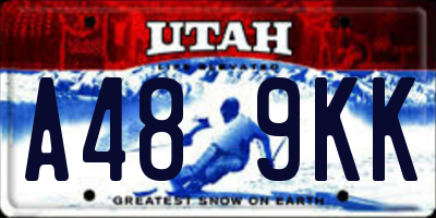 UT license plate A489KK