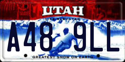 UT license plate A489LL