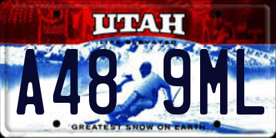 UT license plate A489ML