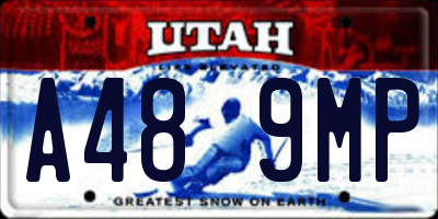 UT license plate A489MP