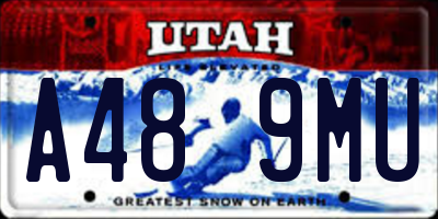 UT license plate A489MU