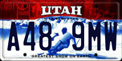 UT license plate A489MW