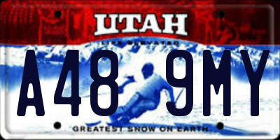 UT license plate A489MY