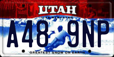 UT license plate A489NP