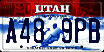 UT license plate A489PB