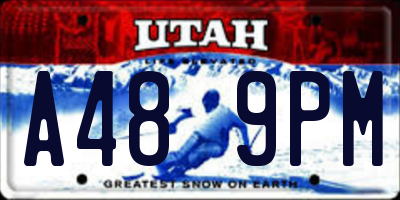 UT license plate A489PM