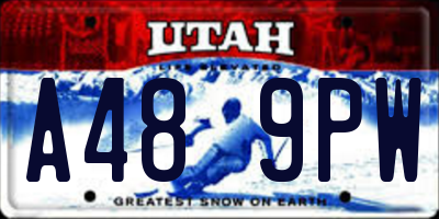UT license plate A489PW
