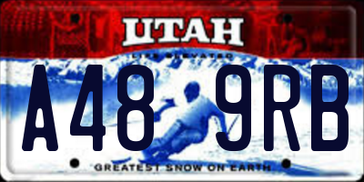UT license plate A489RB