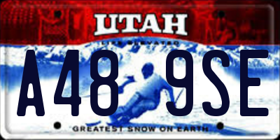 UT license plate A489SE
