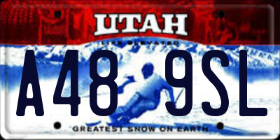 UT license plate A489SL