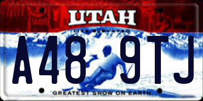 UT license plate A489TJ
