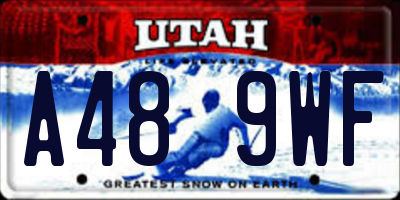 UT license plate A489WF