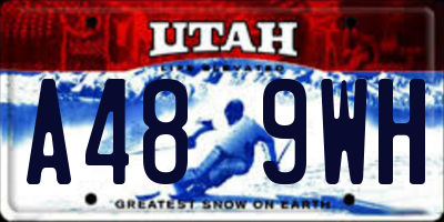 UT license plate A489WH