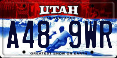 UT license plate A489WR