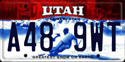UT license plate A489WT