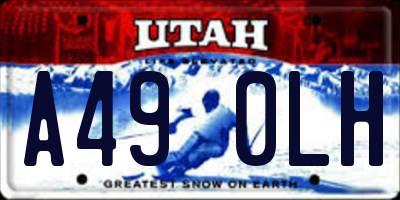 UT license plate A490LH