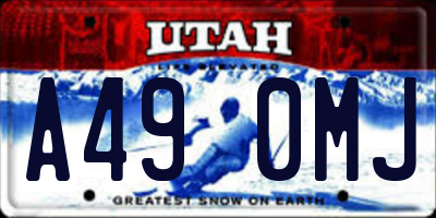 UT license plate A490MJ