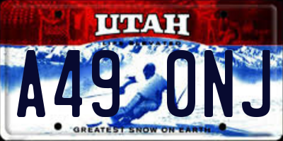 UT license plate A490NJ