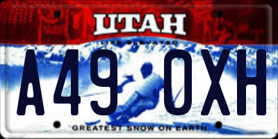 UT license plate A490XH