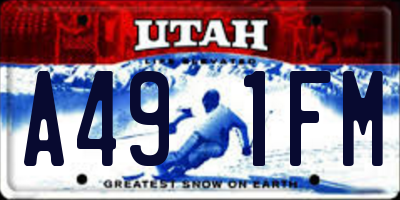 UT license plate A491FM
