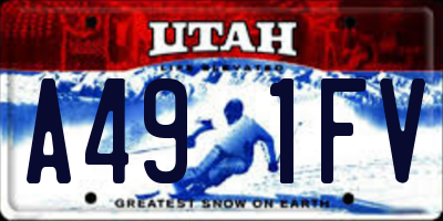 UT license plate A491FV