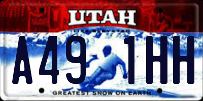 UT license plate A491HH