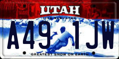 UT license plate A491JW