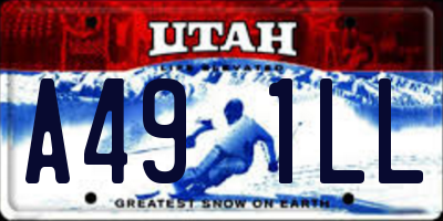UT license plate A491LL