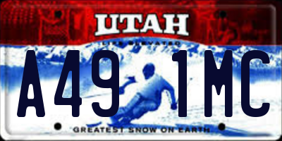 UT license plate A491MC